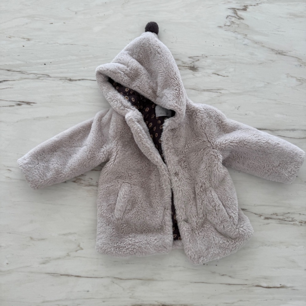 Zara fur jacket, Size 4-5 Years (4T, 5T, 110cm)